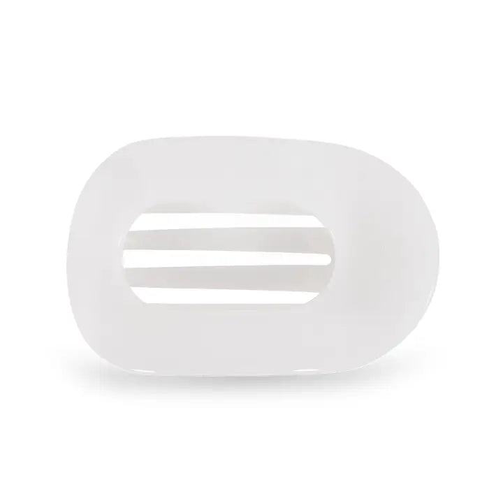 Flat Round Hair Clip - Medium - Coconut White