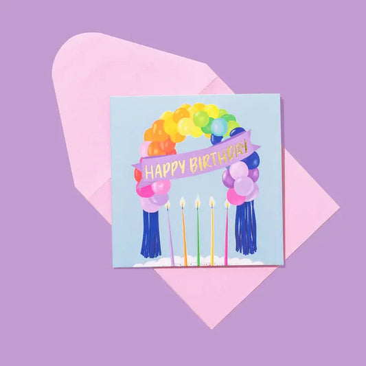 Balloons Happy Birthday Enclosure Card