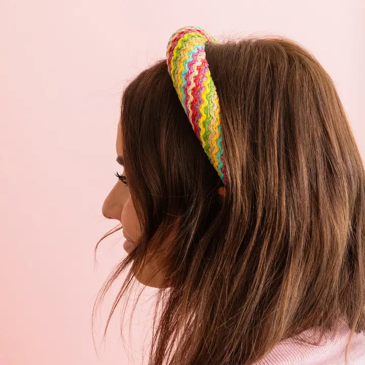 Padded Headband - Ava Colorful Waves