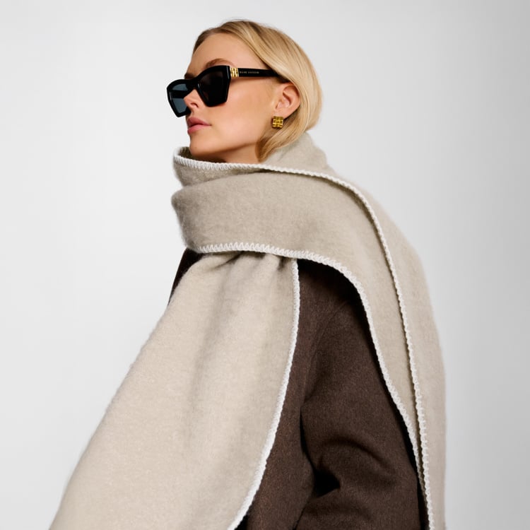Whipstitch Scarf - Taupe