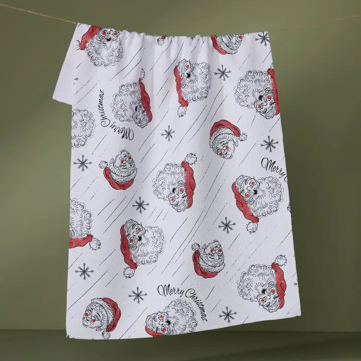 Claus Family Christmas Tea Towel