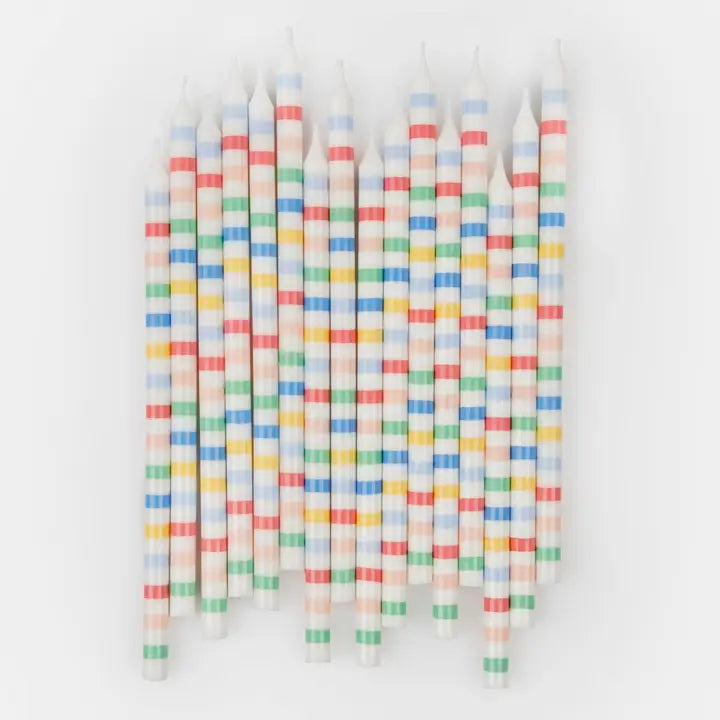 Party Candles - Multi Stripe