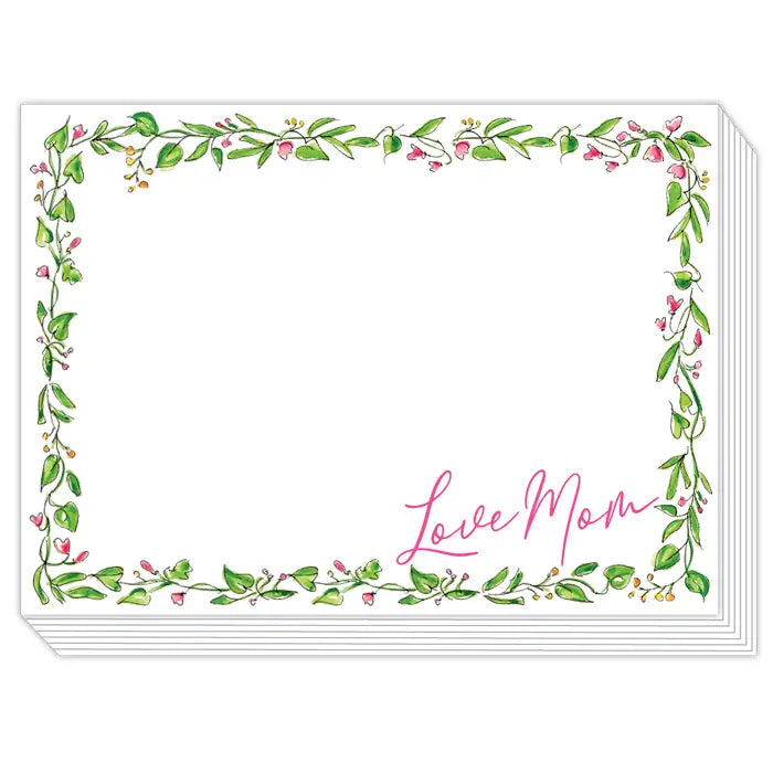 Mini Slab Pad - Pretty Floral Border Love Mom