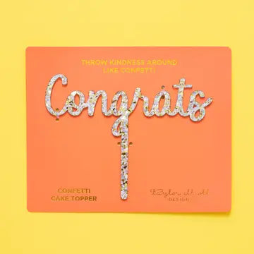 Congrats Pearl Cake Topper