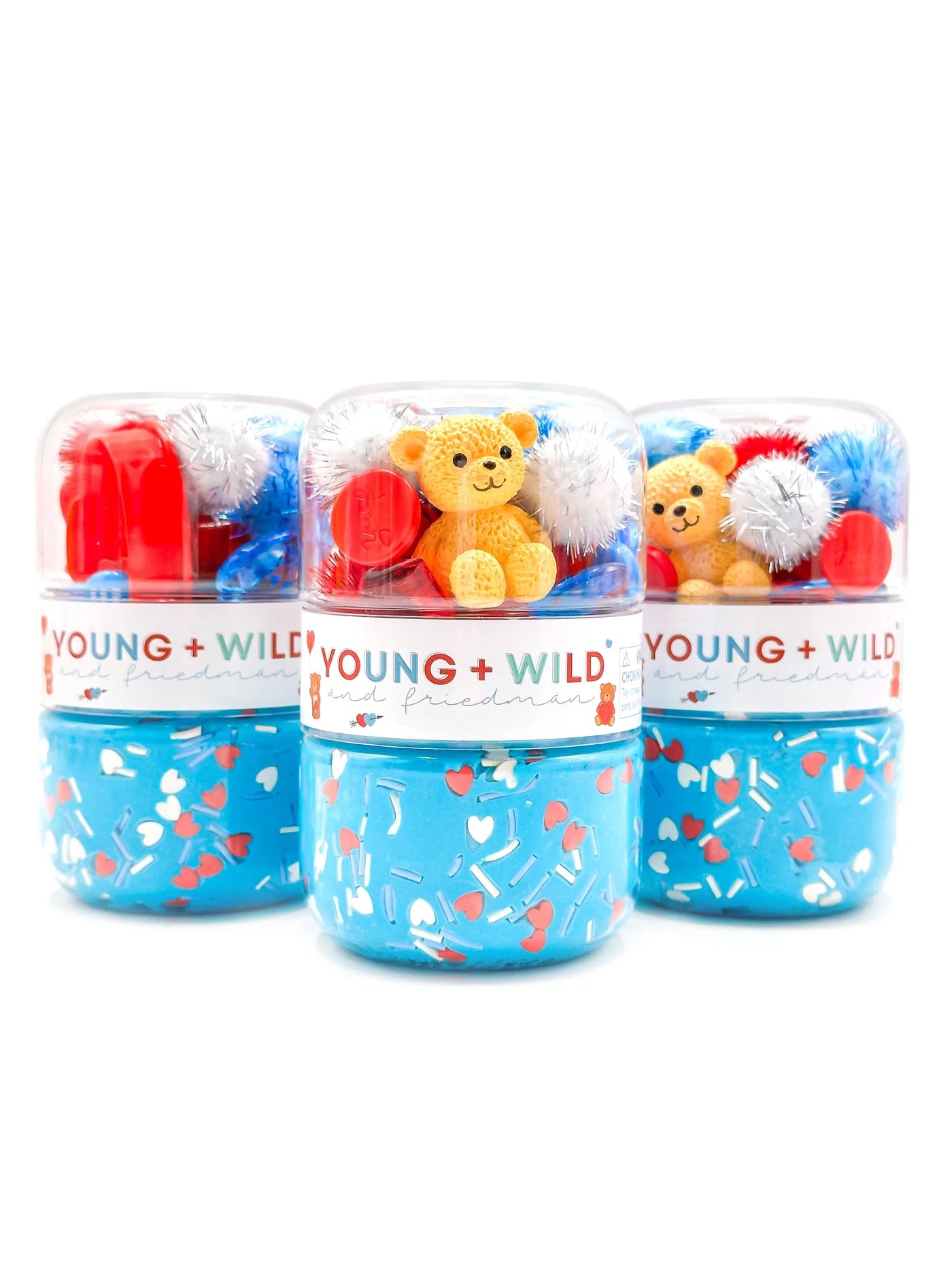 Grab & Go Dough Jar - Red & Blue Valentine