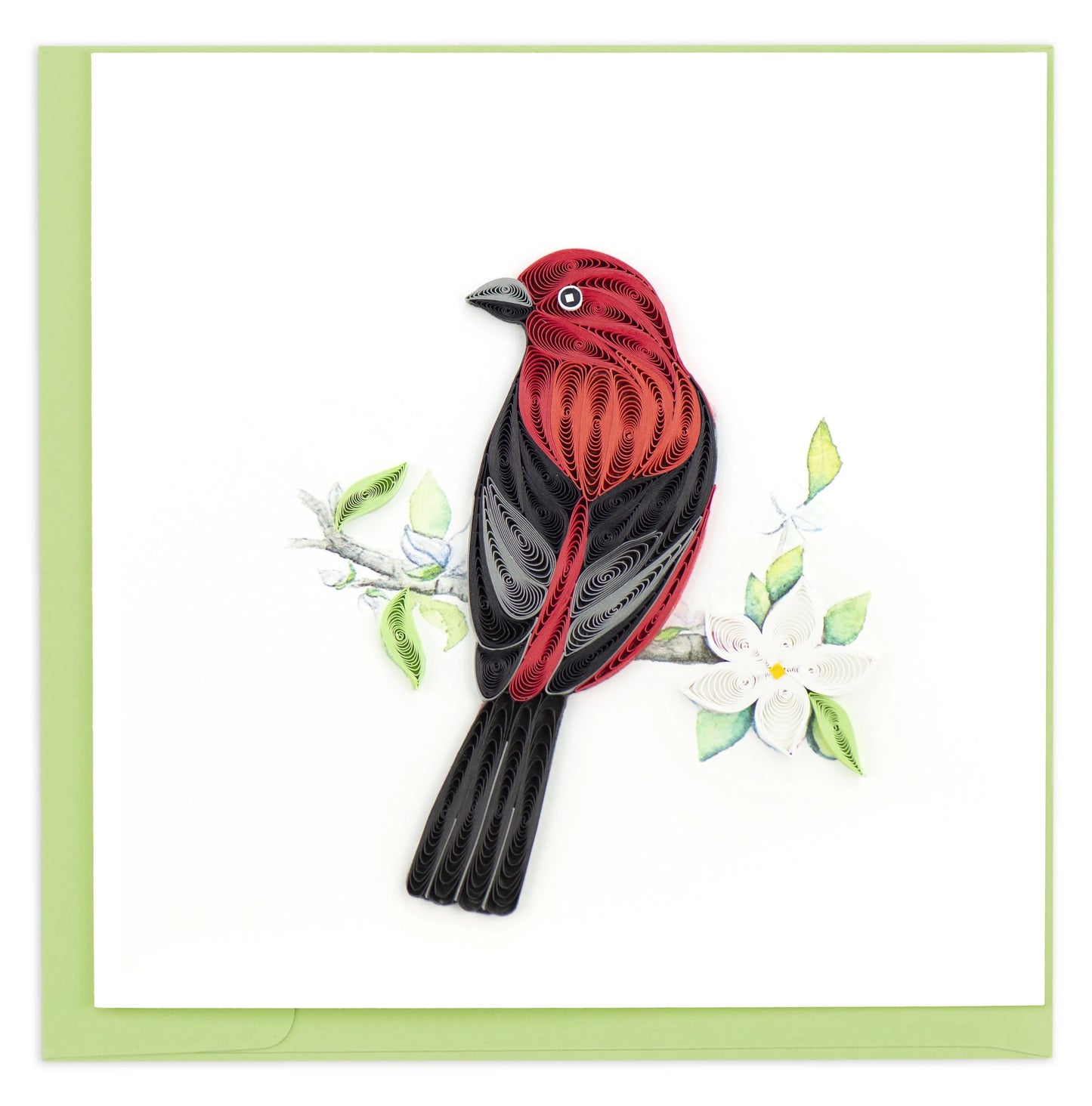 Quilled Card - Scarlet Tanager