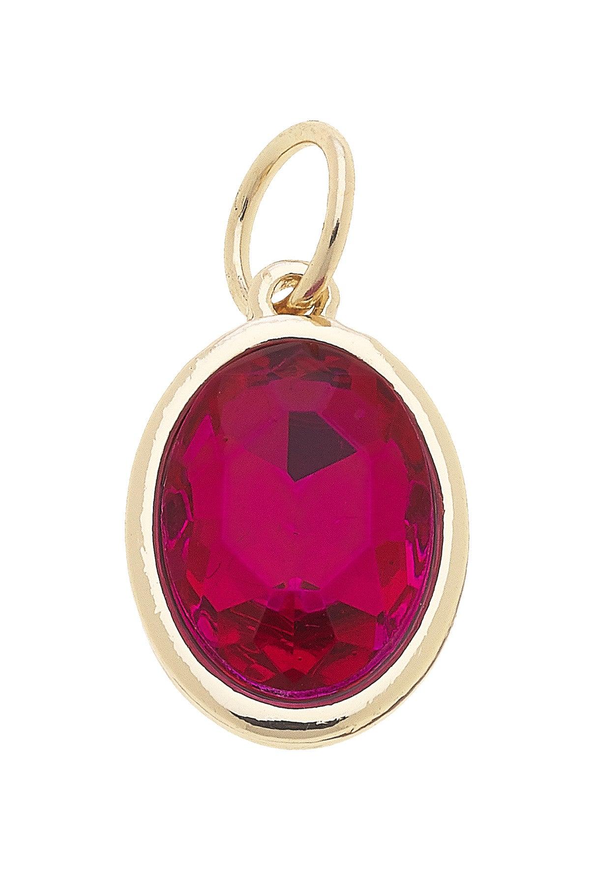 Birthstone Charm - July Ruby