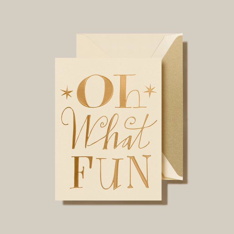 Foil Embossed Holiday Cards - Oh What Fun
