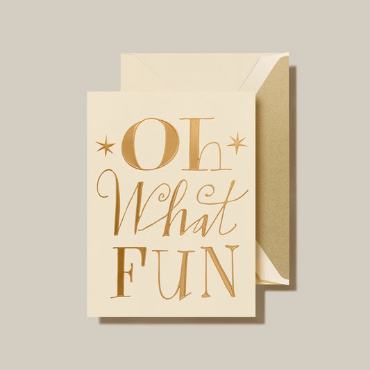 Foil Embossed Holiday Cards - Oh What Fun