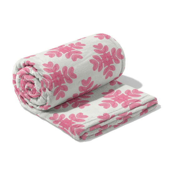 Fleece Blanket - Brushstrokes Pink