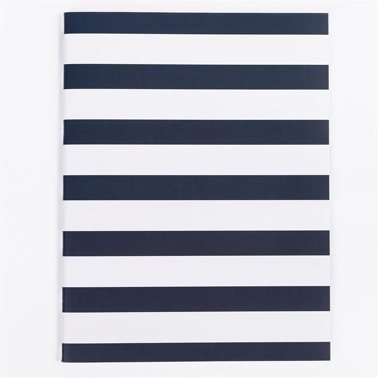 Large Journal - Striped Marina Navy