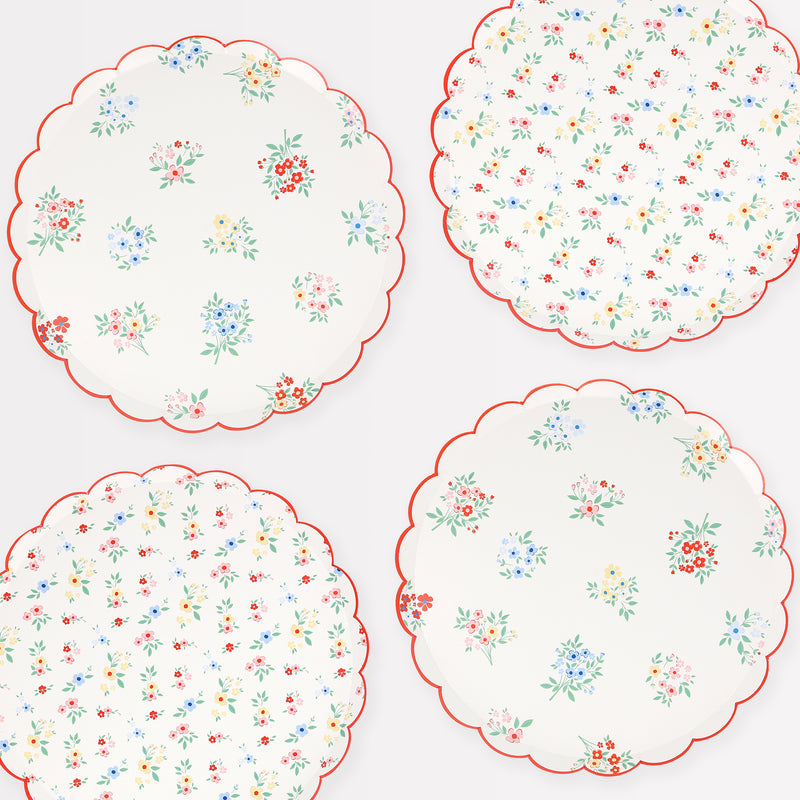 Side Plates - Ditsy Posy Scalloped