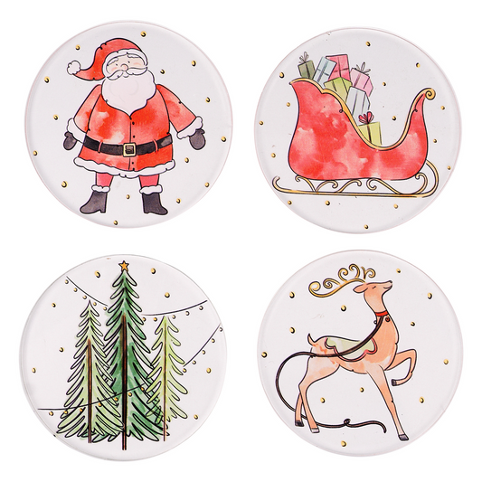 Coaster Set - Santa