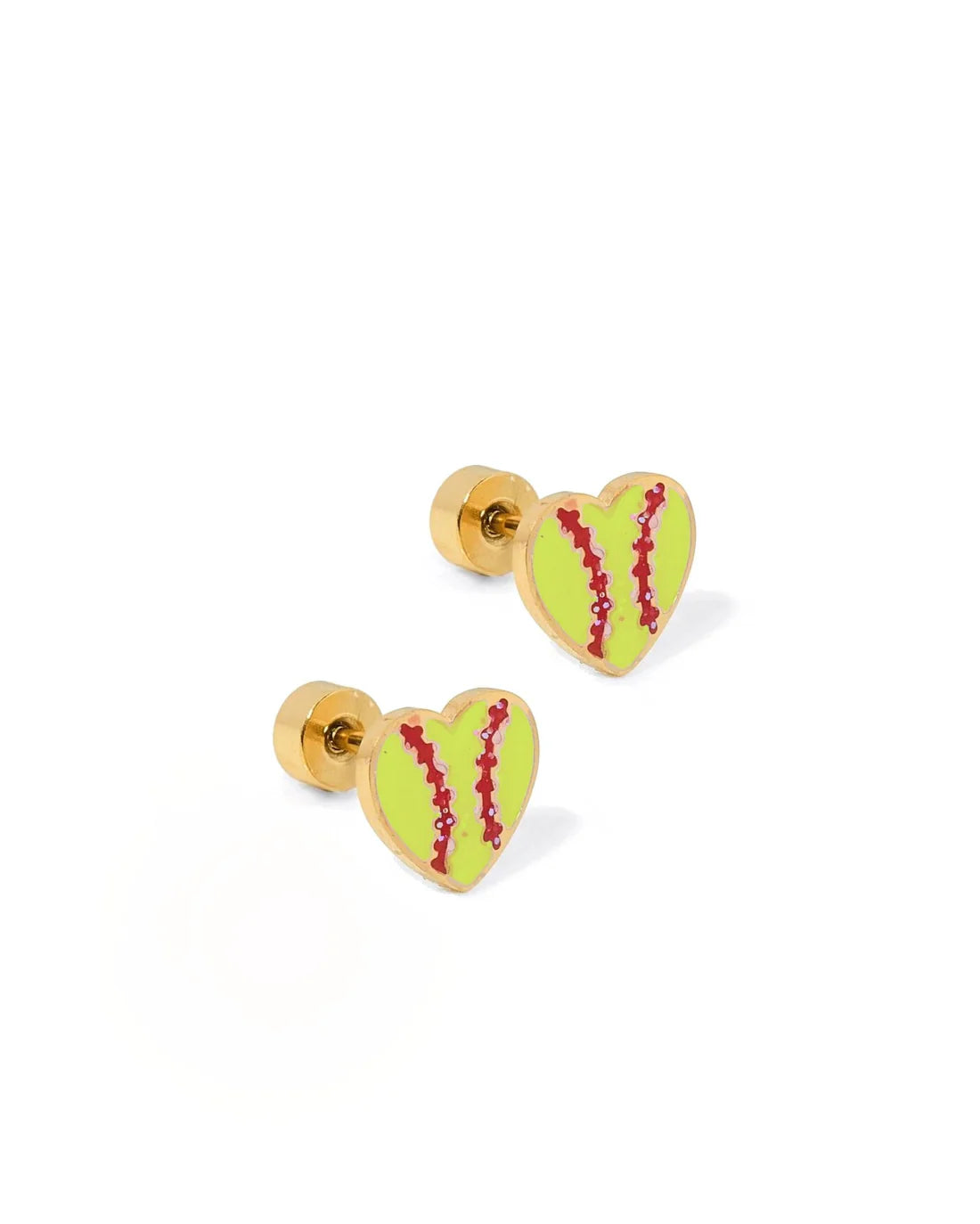 Screwback Stud Earrings - Softball