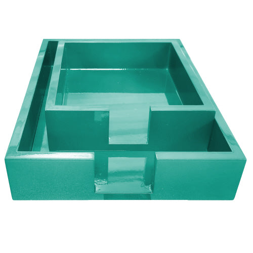 Luxe Lacquer Tray - Turquoise