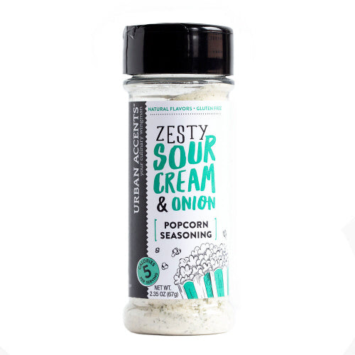 Zesty Sour Cream & Onion Popcorn Seasoning 2.25 oz Shaker