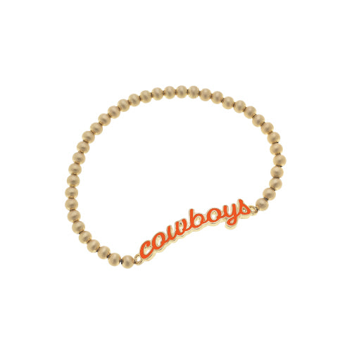 Stretch Bracelet - Oklahoma State Cowboys - Enamel Script