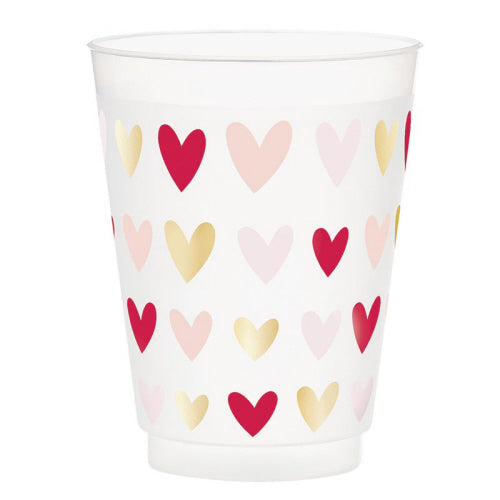 Shatterproof Cups - Heart Pattern - 6 CT