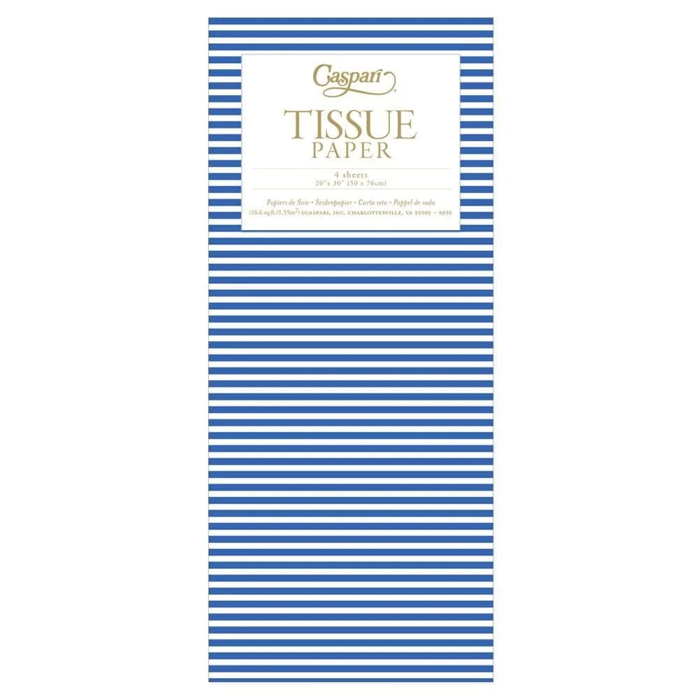 Mini Stripe Navy Tissue Package - 4 Sheets