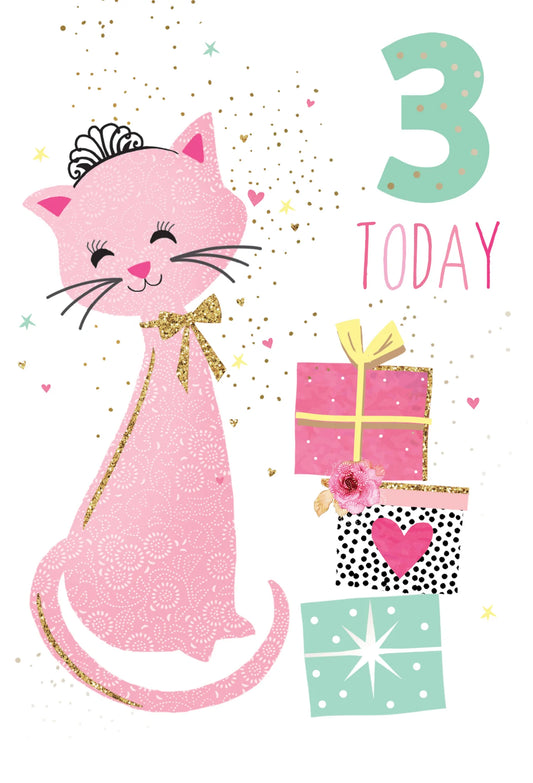 3rd Cat Birthday Card