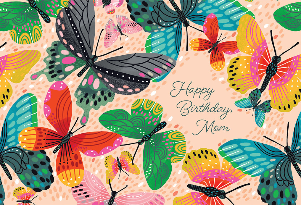 Birthday Card - Butterflies Mother