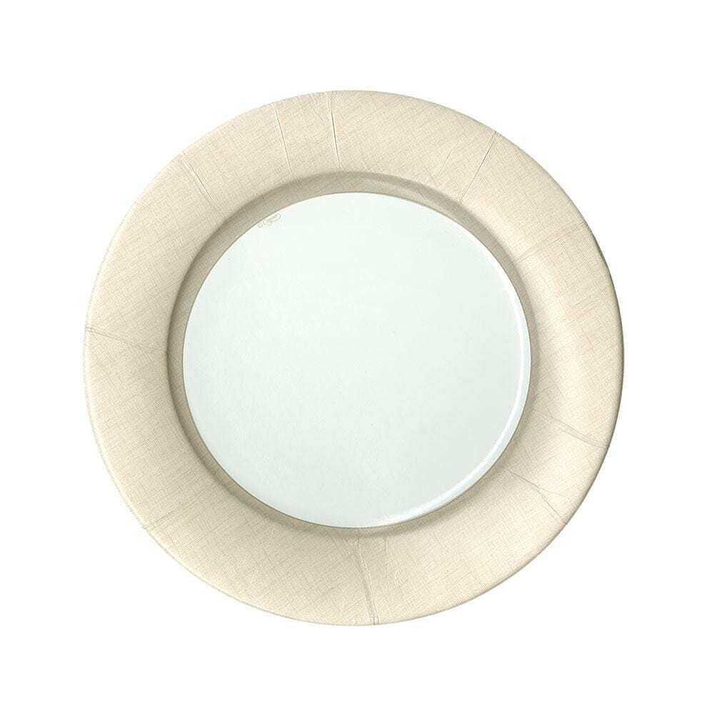 Salad/Dessert Plates - Linen Border Natural