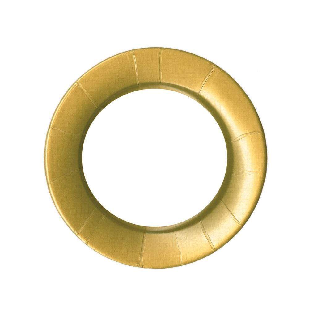Linen Border Dinner Plates - Gold
