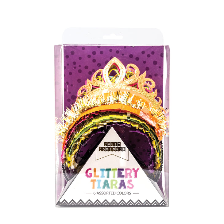 Glitter Tiaras - 6 Asst