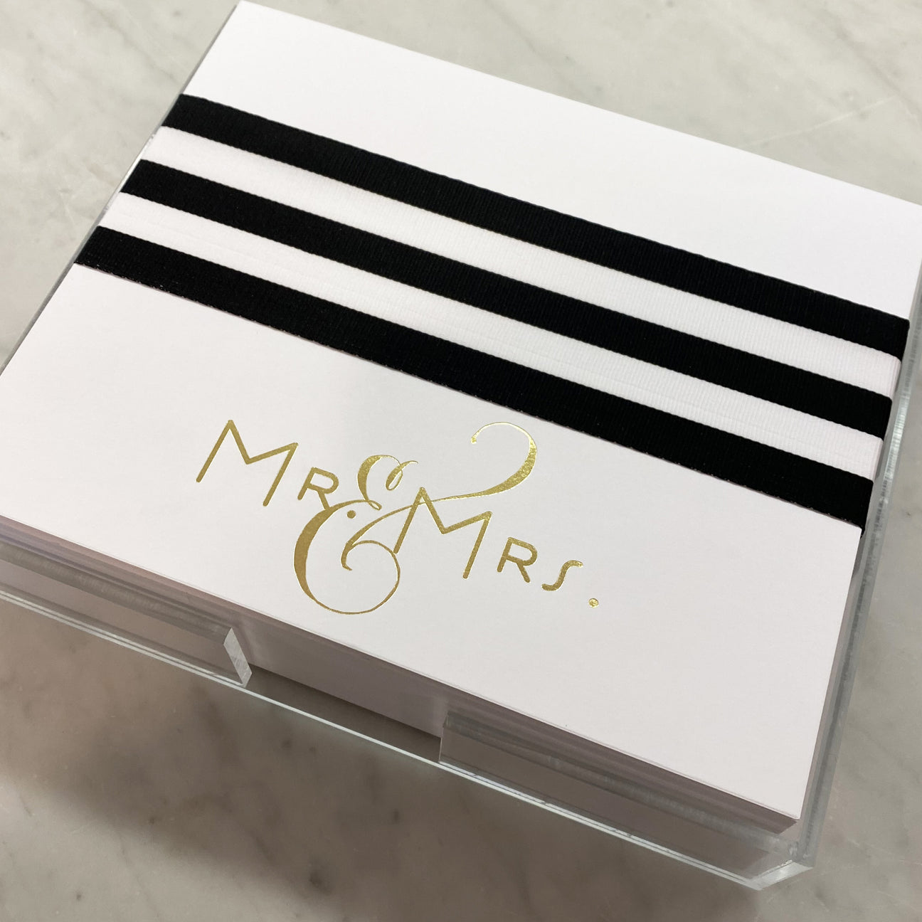 Gold Foil Luxe Mr. & Mrs. Notepad