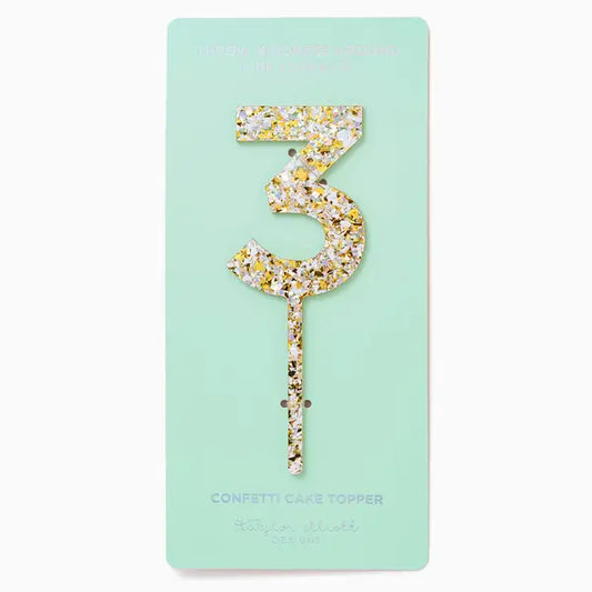 Pearl Confetti Cake Topper | 3