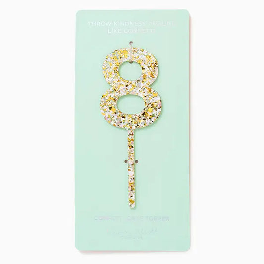 Pearl Confetti Cake Topper | 8