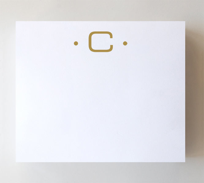 Notepad - Luxe Gold Initial "C"
