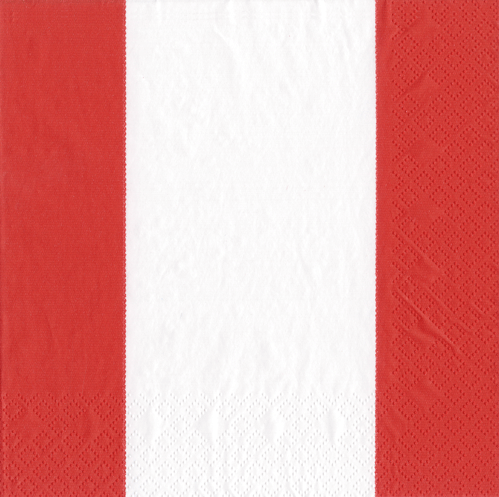 Bandol Stripe Red Napkin Luncheon - 20 Per Package