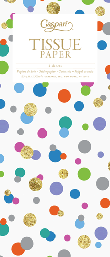 Confetti Brights Tissue Pkg - 4 Sheets