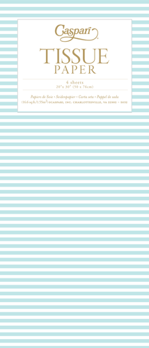 Mini Stripe Robin's Egg Tissue Pkg - 4 Sheets