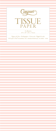 Mini Stripe Blush Tissue Pkg - 4 Sheets