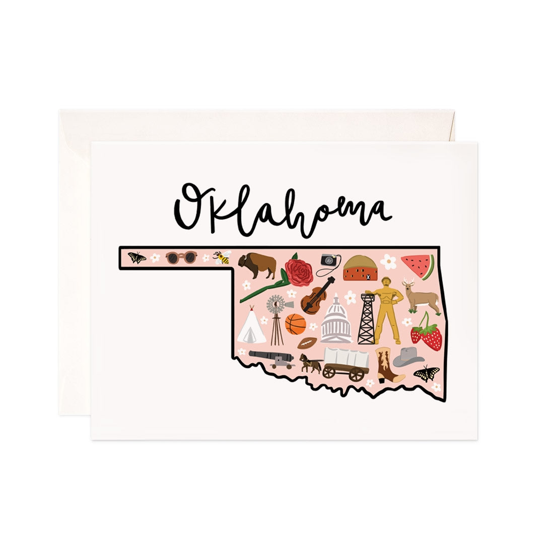 Oklahoma Icons Greeting Card