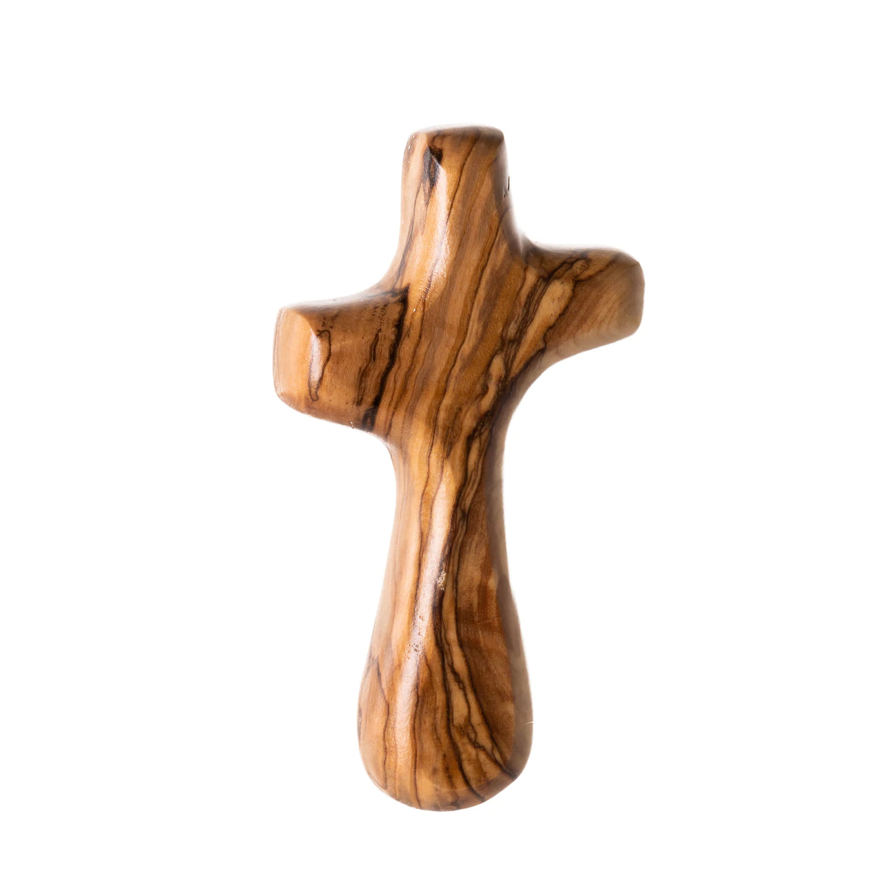 Large Olive Wood Holding Cross with Meditation Book