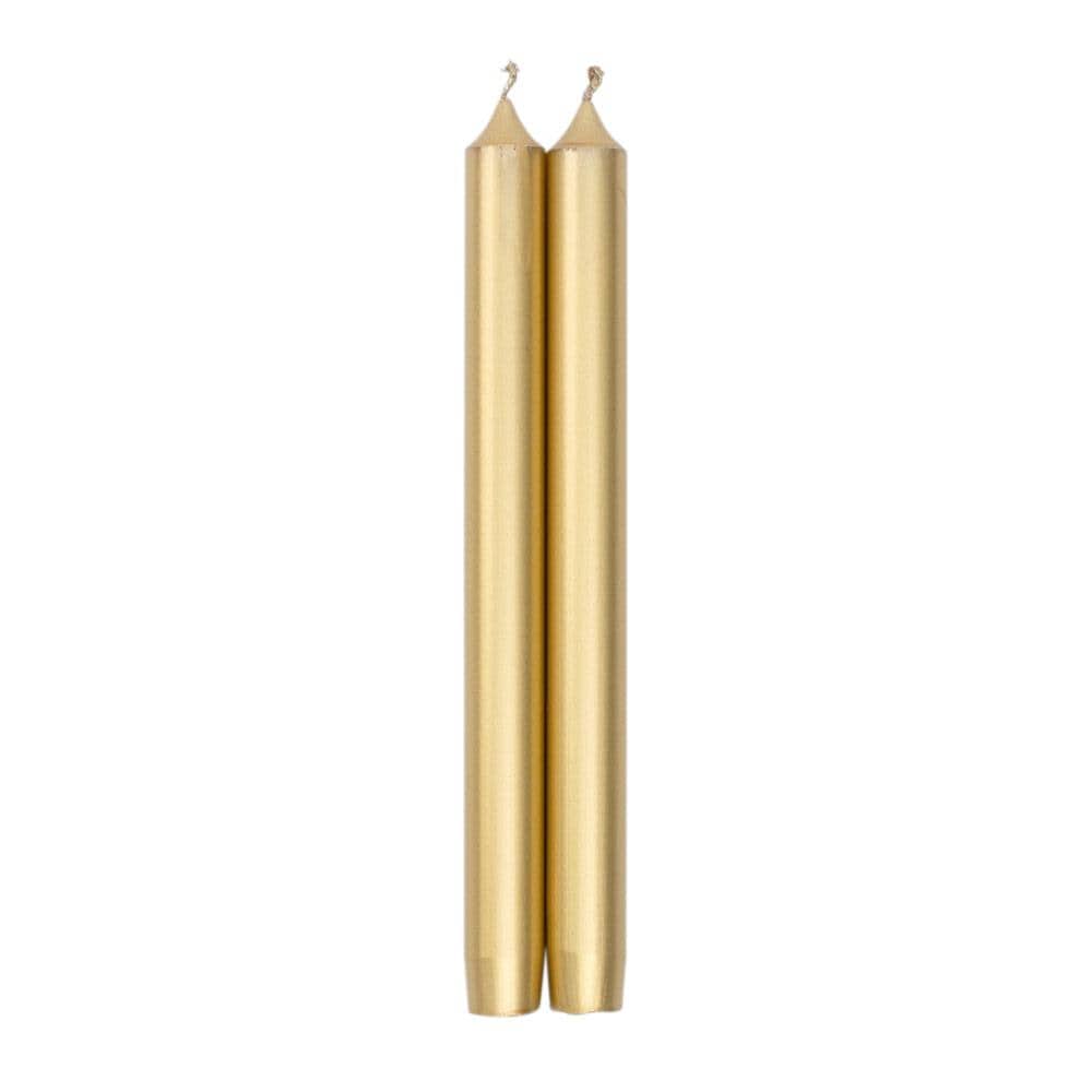 Straight Taper 10" Candles - Gold