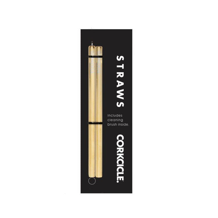 Corkcicle Straw Set - Cocktail - Gold