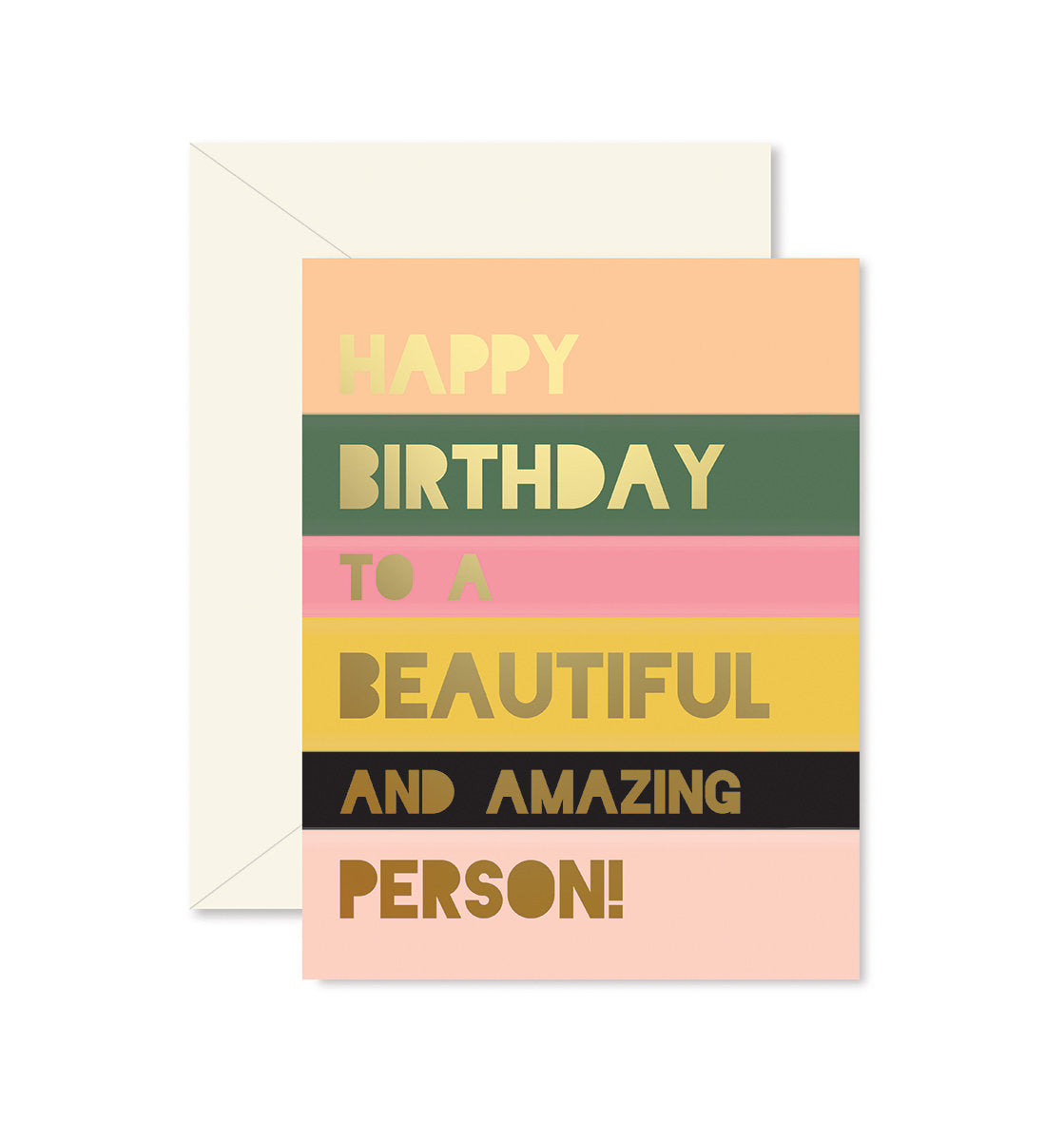 Beautiful Person Color Block Birthday Card