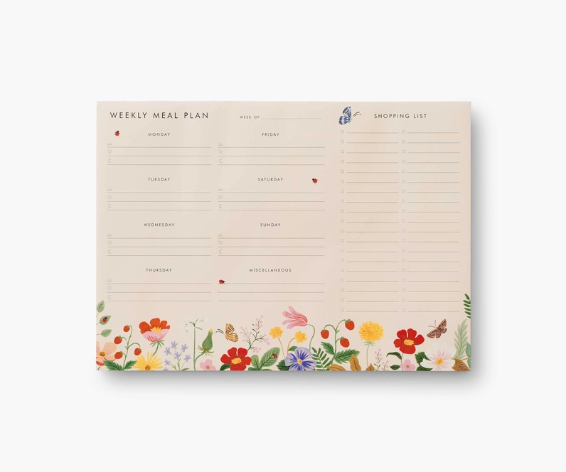 Meal Planner Notepad - Strawberry Fields