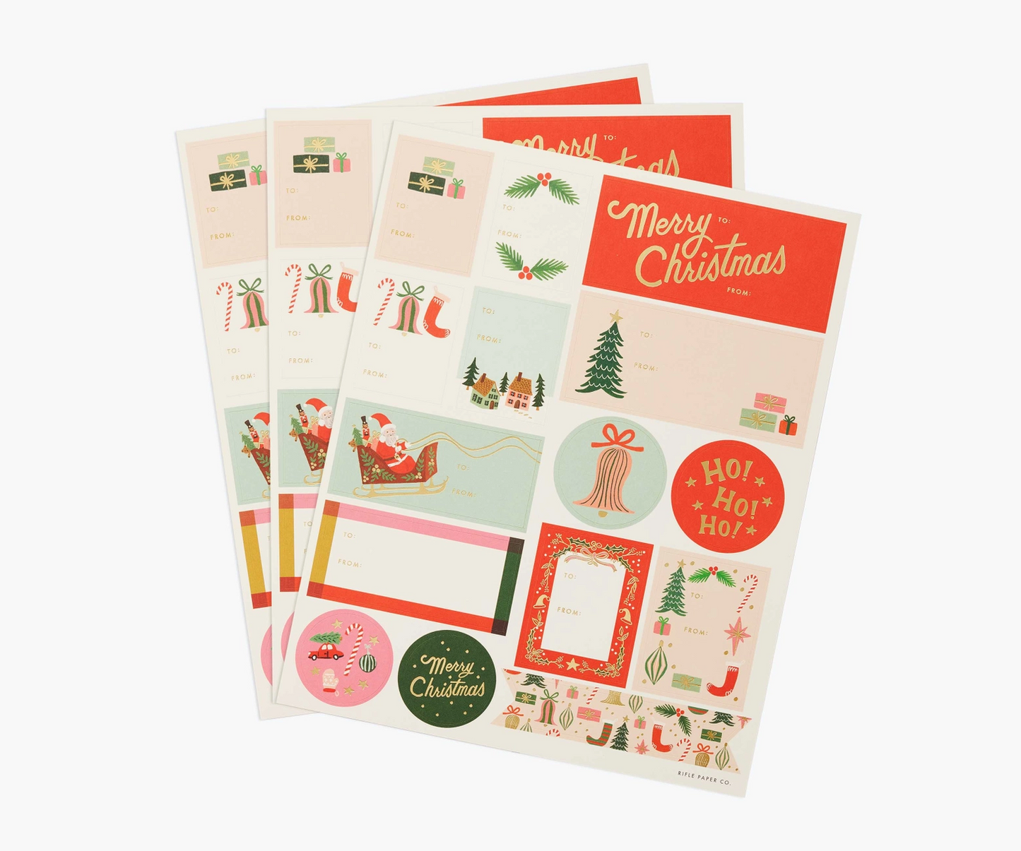 Stickers & Labels Pack of 3 - Deck the Halls