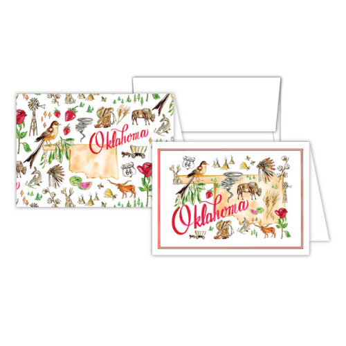 Stationery Notes - Oklahoma Handpainted Icons