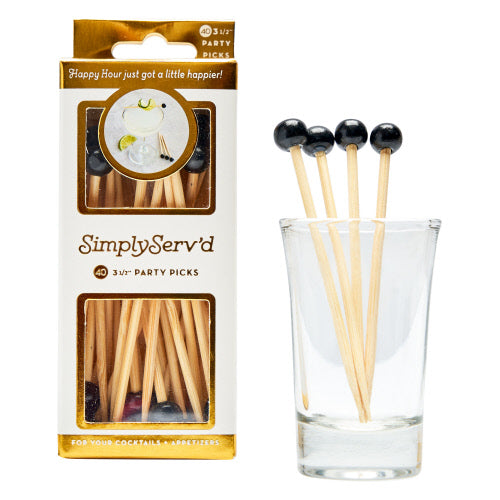 Party Pick - Small - Black 40/PK