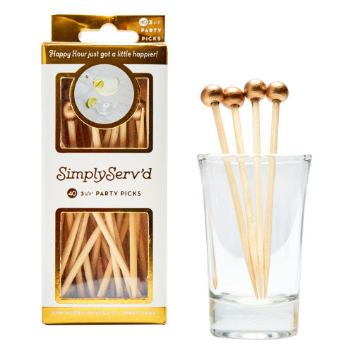 Party Pick - Small - Gold 40/PK