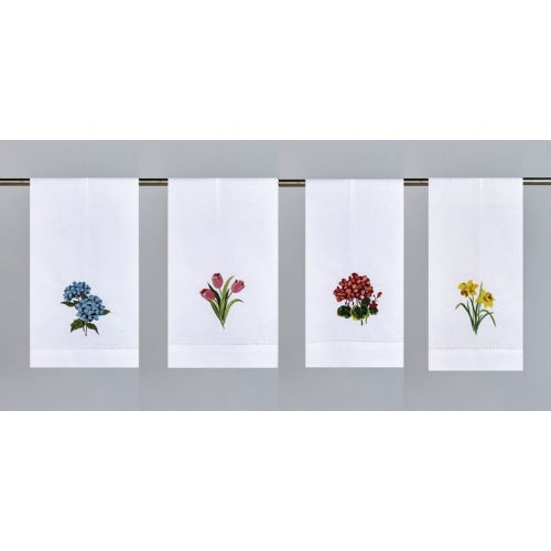 Spring Floral Embroidered Towel | 4 Designs