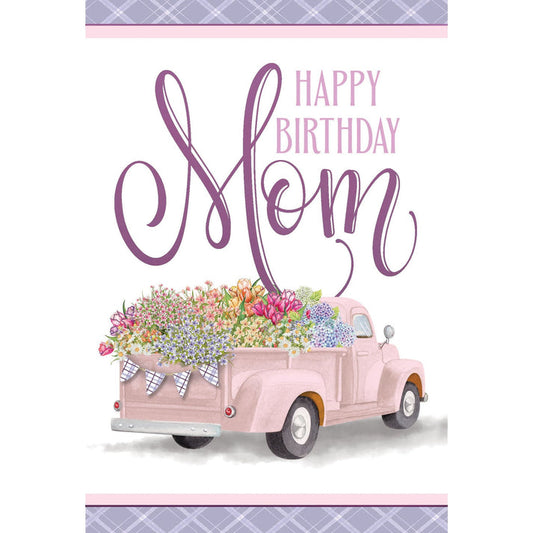 Birthday Card - Pink Pickup Truck Mother