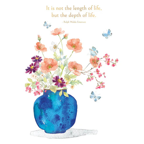 Sympathy Card - Blue Vase