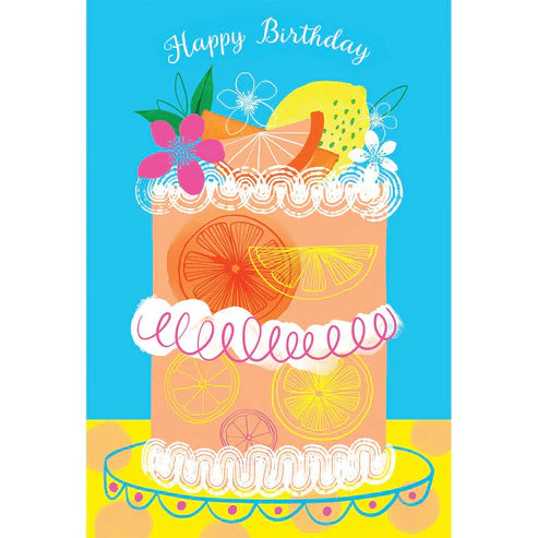 Birthday Card - Orange Cake